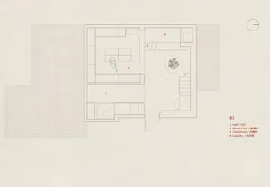 Minimalist architectural floor plan