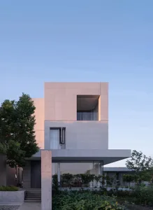 Concrete floor plan of a modern building