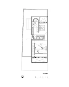 2D architectural rendering of a modern residential space with detailed floor plan layout and dimensions.