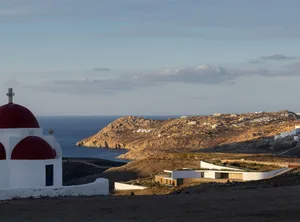 Residential houses on a cliffside