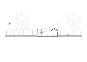 Illustration of a modern residential building's concrete floor plan.