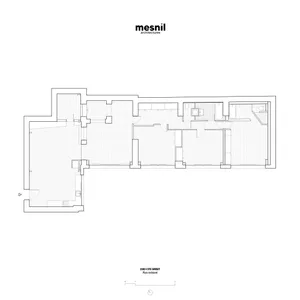 Mesnil Architectures blueprint of floor plan for 2302 Cité Griset showing existing layout.