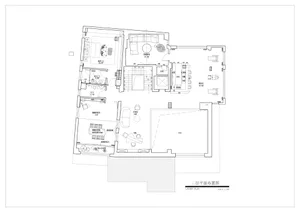 Floor plan of a modern apartment showcasing living areas and bedrooms.