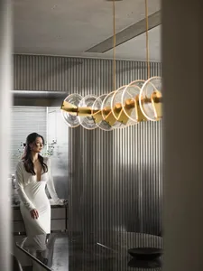 A modern residential interior with metallic glass accents.