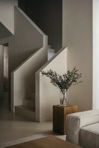 Concrete living space with minimalist design