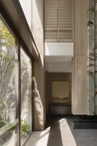 Modern architectural space featuring concrete design elements and a minimalist aesthetic.