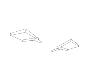 現代簡約的金屬材質室內照明支架。