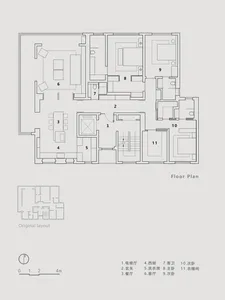 Floor plan showcasing modern residential interior design