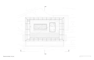 Modern roof plan featuring glass and concrete materials for a contemporary design