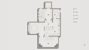 Modern house architecture and interior design plan showcasing floor layout and functional zones.