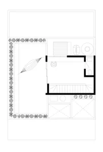 一張展示建築細節、房間與整體配置的現代住宅平面圖。