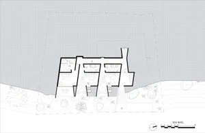 A detailed 3D architectural drawing of a residential floor plan.