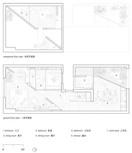 A detailed floor plan in a white line drawing style.