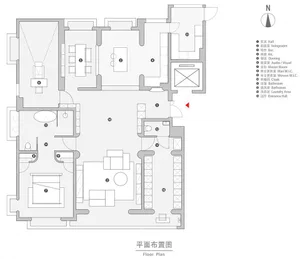 floor plan of a modern spacious flat