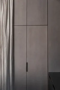 Concrete cabinet in a minimalist interior design