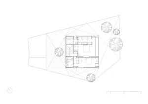 A detailed floor plan of a house, designed on paper.