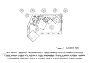 2nd Floor Plan of a Modern Residential Building