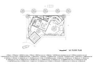 Modern House Ground Plan Paper showing floor layout with annotations.