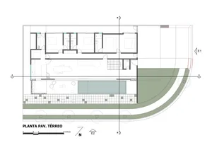 Modern-style two-story house floor plan on white background.