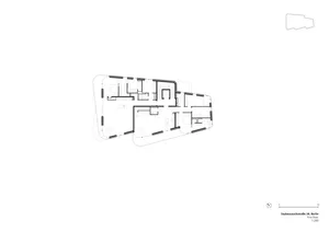 First floor architectural plan of a modern residential building