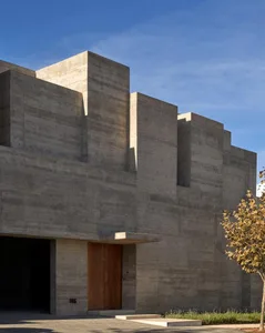 Modern building exterior made of concrete.