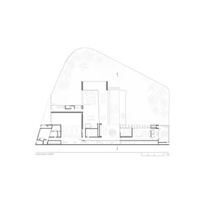 Floor plan of a residential building drawn on paper