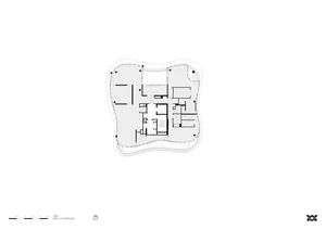 A 2D technical drawing of the floor plan for Level 5, showcasing symbolic material usage.