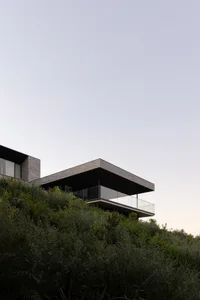 Modern building exterior with concrete and glass materials