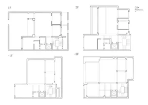 Floor plan of an industrial building with a focus on structural elements.