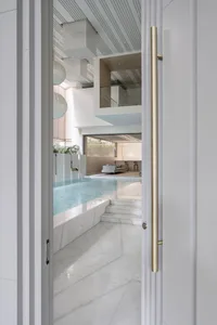 Marble floor and stairs in a modern living space