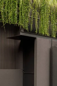 Modern building facade with vertical greenwall