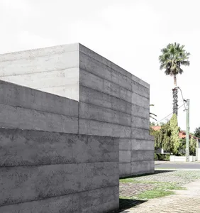 Modern exterior of a building made of concrete