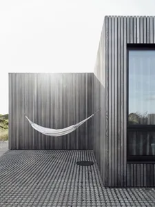 Modern minimalist wooden cladding exterior of a residential building