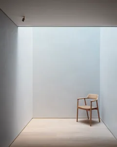 Minimalist, white, and empty interior space