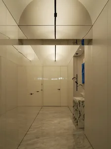 Modern marble bathroom with minimalist design