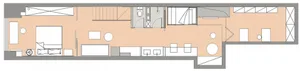 Floor plan layout of a modern living space