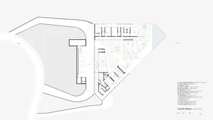 A detailed floor plan of a modern garden, showcasing its architectural features and layout.