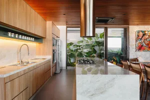 A modern kitchen extension with aluminum siding