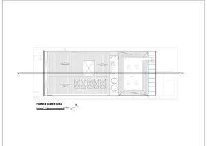Architectural layout of a building's roof structure.