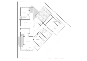 3rd floor architectural floor plan of a residential building