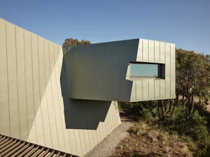 Modern Metallic Architecture with a minimalistic window design.
