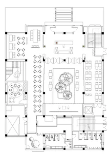 Floor plan of a modern commercial interior