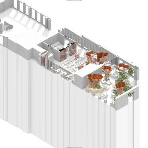 A modern interior design featuring glass, with a focus on the open-plan living space and floor-to-ceiling windows.