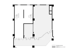 Concrete floor plan of a commercial interior space.
