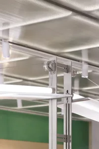 Industrial-style metal beam lighting system