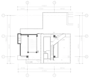 Detailed technical architectural drawing of a floor plan.