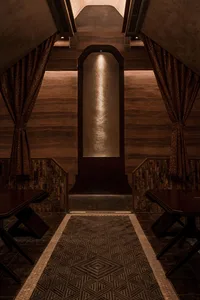 Luxurious spa interior featuring marble and granite surfaces