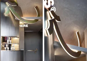 Modern interior design featuring matte metal elements