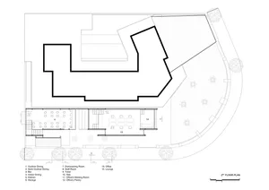 辦公空間的金屬元素2D建築圖面