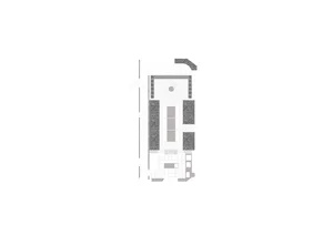 Floor plan of a modern architecture design for an outer space concept.